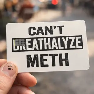 (2 Pack) Funny Meth Debit Card Skin High-Quality Vinyl Card Decal Credit Card Cover Scratch-Resistant Water-Resistant Everyday Accessories