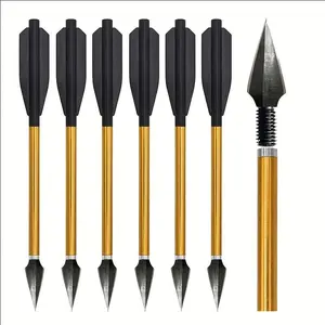 Aluminum Mini Crossbow Bolts 6.7 Inch Mini Crossbow Arrows with Sharp Removable Tips Pistol Crossbow Bolts for 50-80lbs Crossbow Hunting Target Practice