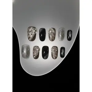 Aura Nails Shadow Angel Oval Press-On Nails - 10 Pc Set