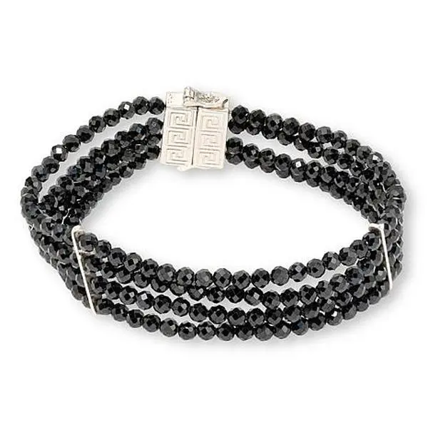 Mine Finds by Jay King Multi-Strand Black Spinel Bead Magnetic Bracelet