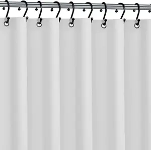 Premium Shower Curtain Liner, 72"W X 72''H - PVC-Free, 6G PEVA Shower Curtain with 12 Rust Proof Grommets And Magnet-weighted Bottom Hem - Moisture Stain Proof Shower Curtain Liner - White