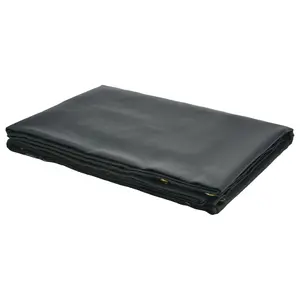 VEVOR Dump Truck Mesh Tarp, 7 x 14 ft, PVC Coated Black Heavy Duty Cover with 5.5" 18oz Double Pocket, Brass Grommets, Reinforced Double Needle Stitch Webbing Fits Manual or Electric Dump Truck System