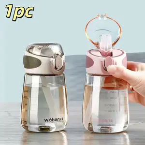 1pc Cute Portable Cup for Men and Women, Plastic Cup 400ML-600ML, Small and Adorable, Non-Bone China Material, Ideal for Daily Use