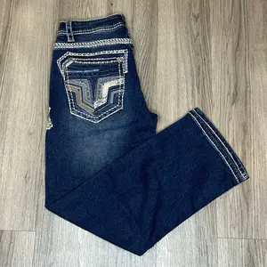 Men’s Western Blue Straight Fit Denim Jeans