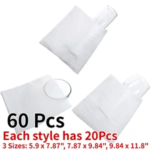 60Pcs Foam Bags with Protective Padding 3 Sizes Available Plastic Material for Safe Cushioning Packaging - Ideal for Moving, Shipping, and Storage of Dishes, Shipping Cushioning Protective Pad - Home Improvement.