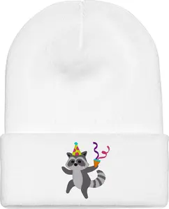 Party Raccoon Knit Beanie