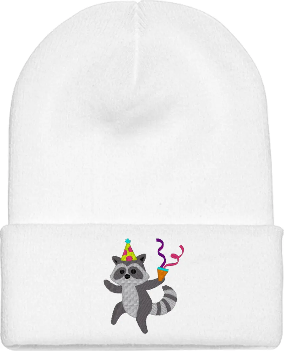 Party Raccoon Knit Beanie