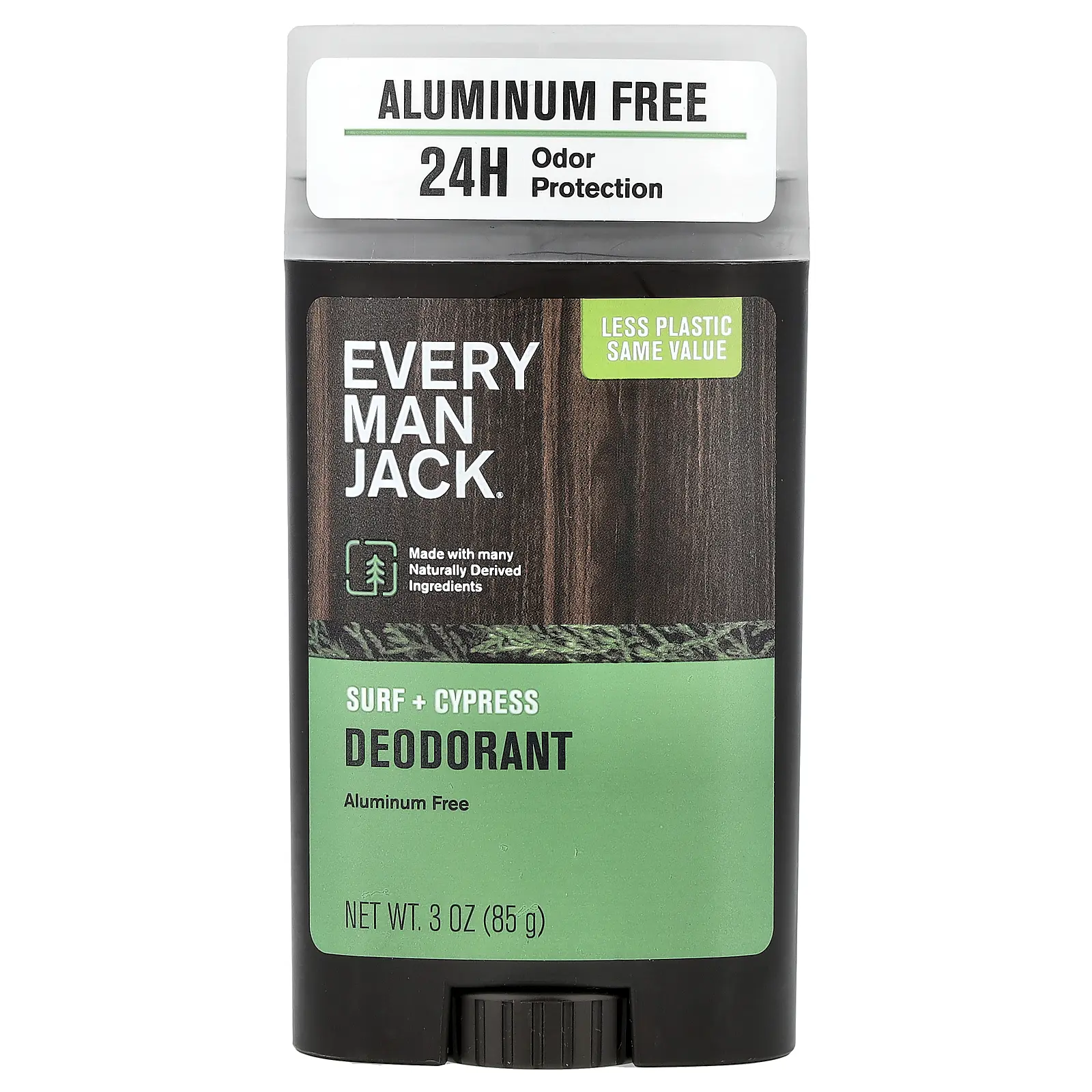 Every Man Jack Deodorant, Aluminum Free, Surf + Cypress, 3 oz (85 g)