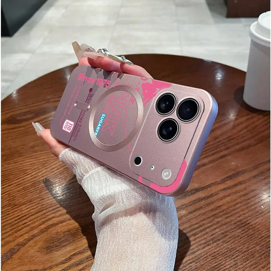 Matte Metallic Coating Fingerprint Resistant Phone Case, Retro Soda Letter Print Shockproof Plastic Cover For iPhone 13/14/15/16/17 Promax/Plus/Air/Pro #USJSQFZWCXXYRB1 tiktokshopbacktoschool