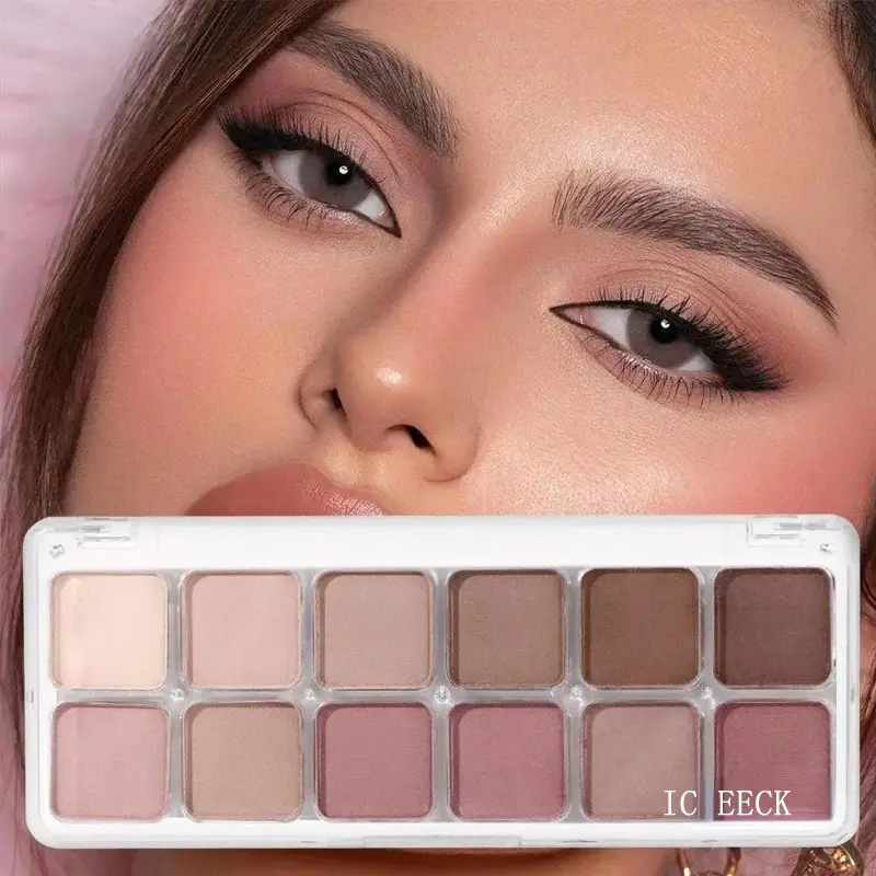 Must-Have Eyeshadow Palette, 12 Neutral Shades, Makeup Palette for Beginners, Beginner Friendly, Blendable & Long-Wearing, Effortless Natural Looks