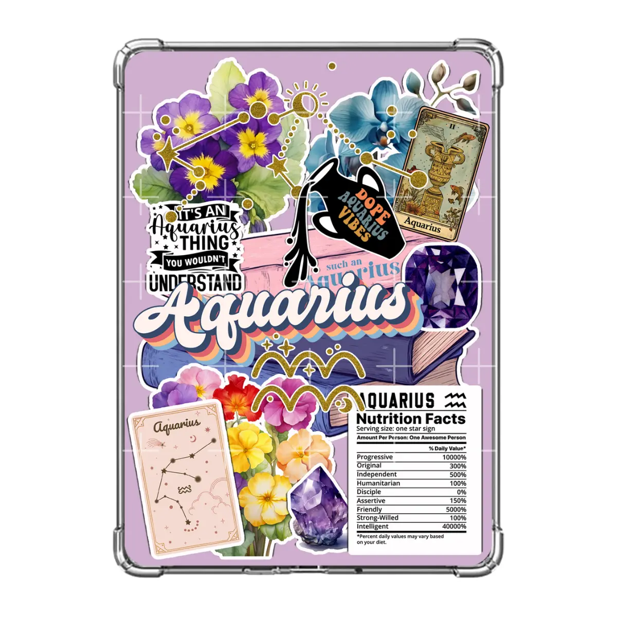 Aquarius Reader | Clear Insert Cover | Sticker Effect