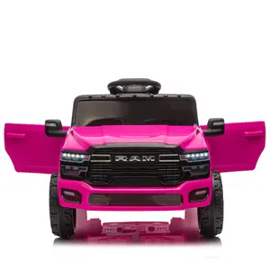 Licensed Dodge RAM 3500 12V Kids Ride On Truck,W/ Remote Control,2WD & Rear Shock Suspension,LED Headlights &Low Battery Alarm,3-speed remote adjustment,Built-in Music & Bluetooth,Recommended age: 3-6