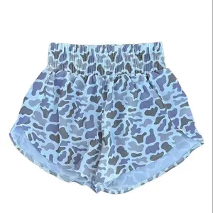 DUck Camo Short, Cute Athletic Hi-Waisted Women
