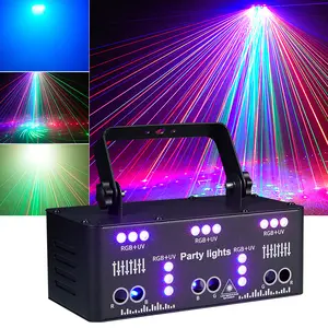 Flashback Events 21 Eyes Stage Light Disco DJ Party Strobe Lights LED Strobe Laser Sound Activated RGB UV LED DMX512 Control LED Rave Light for Home Parties Karaoke Birthday Wedding Bar Rave Parties After Party After Hours Party