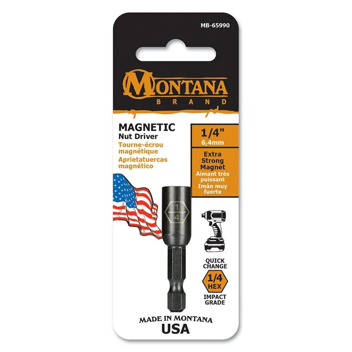 212 MAIN 5-Pack 0.25 in. Magnetic Nut Driver Guide, Hex Shank Screwdriver Accessory, Strong Magnet, Impact-Ready Industrial Hand Tool