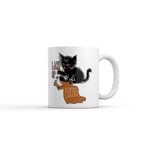 Lack Of F*cks Mug Funny Kitten Sarcastic Graphic Novelty Coffee Cup - 11oz Funny Coffee Mugs Ceramic Printed Drinkware Cup