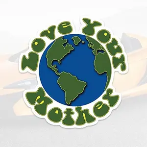 Love Your Mother Earth Universal Car Sticker, Earth Pattern Sticker, Decorative Sticker For Windows, Car Bumpers, Laptops