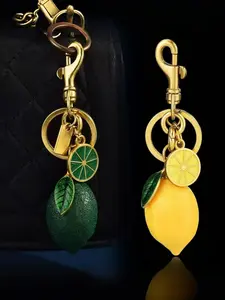 Y2K Fresh Lemon Design Keychain Bag Charm, Style Summer Fruit Accessory, Perfect Gift for Girls, College Students, Professionals