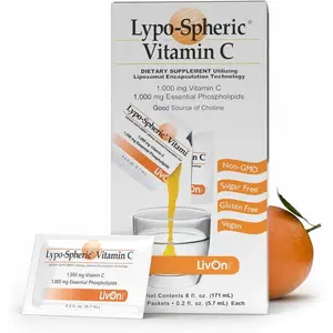 LivOn Laboratories Lypo–Spheric Liposomal Vitamin C 1000mg - No Sugar, Immune Support, Plant Based - Easy to Swallow, Absorbable - Non–GMO, Gluten Free (0.2 fl oz Individual 30 Packets)