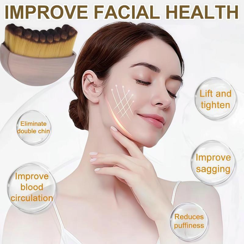 (Buy one, get one free)Lymphatic Contour Face Brush for Jawline & Chin Sculpting – Dry Brushing Massager for Lymphatic Drainage & Facial Fatigue Relief,  Ergonomically Designed to Fit The Skin Precisely beauty roller daily guasha massage Smooth
