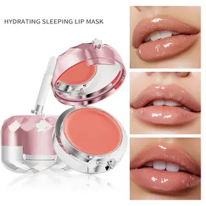 Strawberry Hydrating Sleep Lip Mask | Day & Night Moisturizing Repair, Reduce Lip Lines & Exfoliate Dead Skin, Heal Dry Cracked Lips, Hydrating Lip Care
