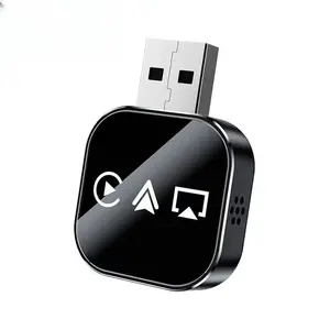 Three-In-One Wired to Wireless Carplay Adapter, Airplay Screen Mirroring, Plug-And-Play, Low Latency, Stable Signal, Portable Car Electronics