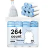 YUFEIDA Disposable 4-Gallon Drawstring Trash Bags, 132/264-Count 4 Independent Rolls, 17.71x19.68 Inches Fragrance-Free Non-Toxic Durable Extra Strong Tear-Free Plastic Liners, Quick-Tie for Bathroom, Balcony, Home Use