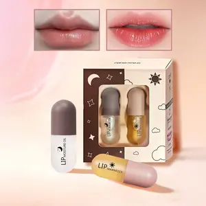 Natural Lip Plumping Serum, Moisturizing Lip Repair Liquid, Full and Beautiful Lips, Hydrating Lip Balm, 2 Pieces Per Box