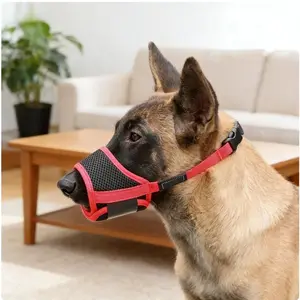 Anti-Biting Dog Muzzle - Soft Mesh with Adjustable Straps for All Size Dogs (Anti-Barking/Chewing)