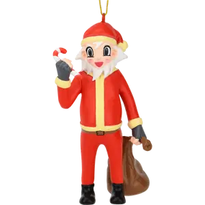 Tree Buddees Anime Santa Claus Christmas Ornament - Adorable Kawaii Design with Big Eyes & Warm Smiles - Perfect for Anime Lovers & Holiday Decor