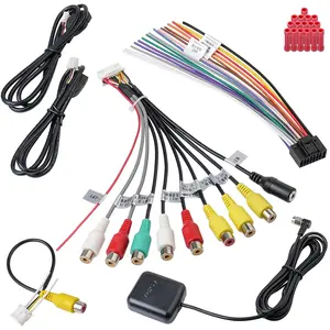 Android Stereo Harness Kit,  Radio Wire Harness with 16Pin ISO Stereo Adapter,20Pin RCA Harness,4Pin 6Pin USB ,10Pin Backup Camera ,GPS Antenna