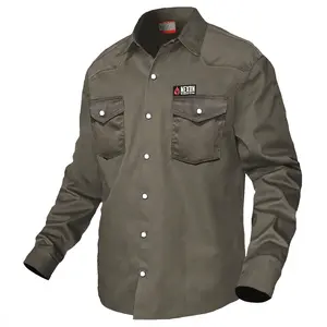 Nexon FR Shirt Ash Gray With Pearl Snap Buttons
