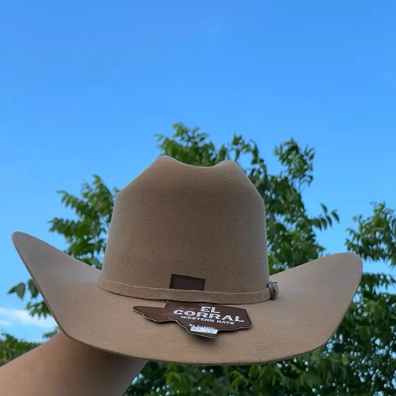 Sand color Felt Hat Minnick Shape 4 1/4 Brim Classic Western Style Hat for Men and Women
