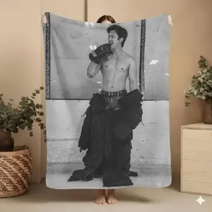 Vintage Heated Rivalry Fleece Blanket – Cozy LGBT Pride Throw blaze love pink soft micro hip-hop lover office use ideal bold poster-style artwork football season gift Personalized Photo Face Plush toothless light fur