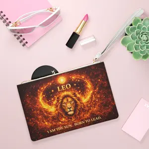 Leo Lion Zodiac Clutch Bag | Astrological Sunborn Statement Wristlet