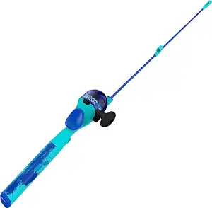 Splash Kids Spincast Reel and Fishing Rod Combo, 29" Durable Floating Fiberglass Rod with Tangle-Free Design, Oversized Reel Handle Knob, Pre-Spooled with 6-Pound Zebco Fishing Line