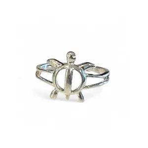 Honu Hawaiian Turtle Sterling Adj Toe Ring