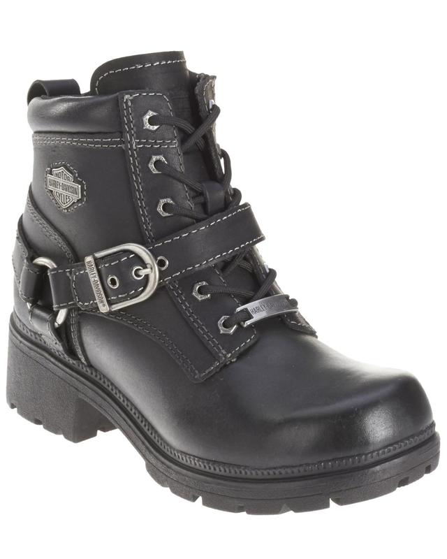 Harley Davidson Women's Tegan Lace Moto Boot Round Toe - D84424