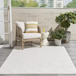 Home Easy Care Ivory White 5' x 7' Area Rug - Easy, Non Shedding, Bed Room, Living Room, Dining Room, (5' x 7')