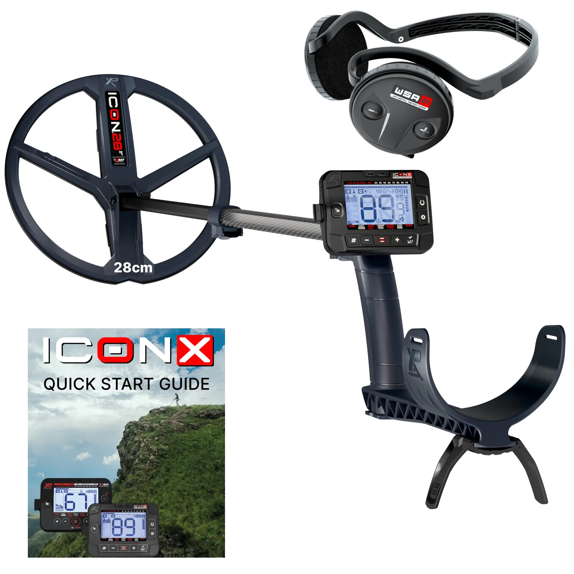 XP ICON X Metal Detector with WSA ST Wireless Headphones