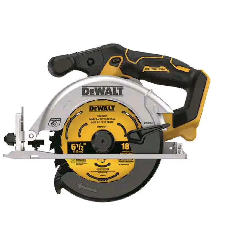Dewalt 20V Max Brushless Cordless Circular Saw, 6-1/2 in. Sidewinder Power Tool with Easy Maneuverability, Reduced Maintenance for DIY Enthusiasts’ Cutting Tasks