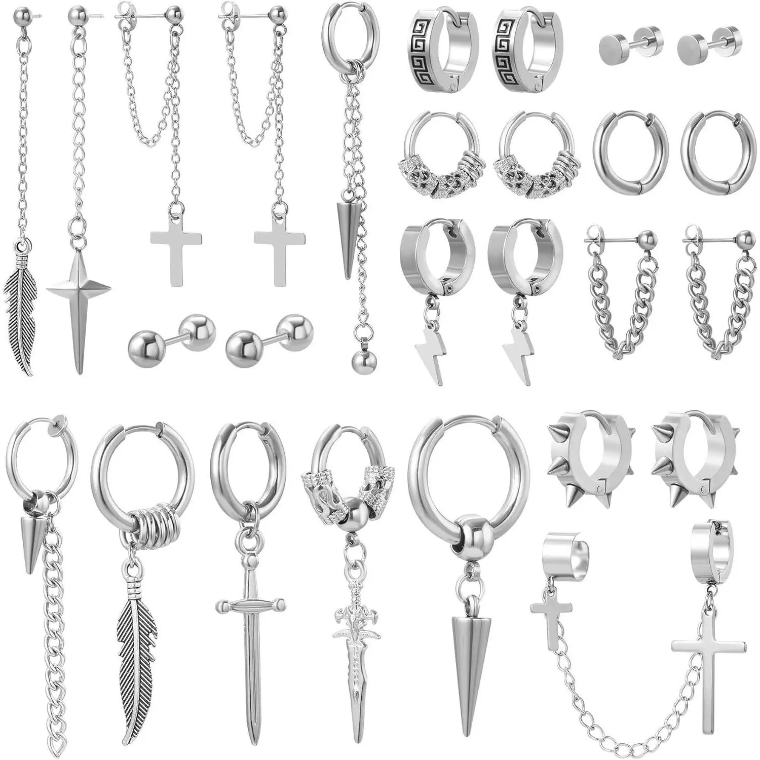 27 pieces steel color set