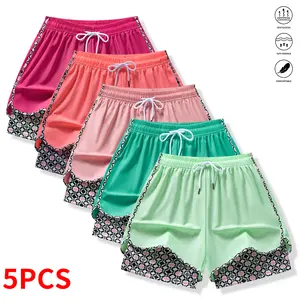5PCS Women’s Summer Shorts – Fashionable, versatile bottoms for outdoor casual sports; well-fitting women’s shorts; comfortable women’s shorts; women’s athletic shorts