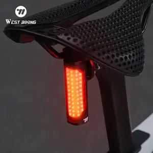 WEST BIKING Bike Taillight.Smart Auto Brake Sensing Bicycle Taillight, Portable Cycling Light, Waterproof LED Rechargeable Bike Rear Light