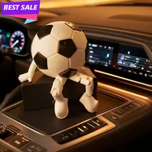 Football Sitting Figurine Decor Mini Soccer Player Statue Ornament for Home Desk Car Decoration Best Sale