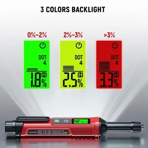 Brake Fluid Tester Pen for Car Repair Tools with Corrosion-Resistant Probe High-Precision Moisture Detection Data Retention Buzzer Alarm Three-Color Backlight Durable & Accurate