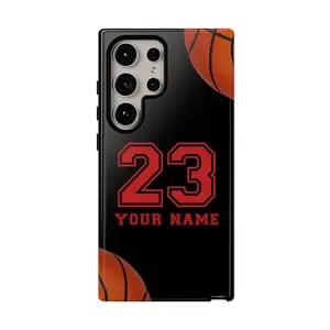 Personalized Samsung Galaxy Basketball Name & Initials/Number Case