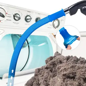 Dryer Vent Cleaner kit Dryer Vacuum Hose Attachment with Stretch Universal Connector, Dryer Vent Cleaning Tool Vacuum Hose Lint Remover, Blue