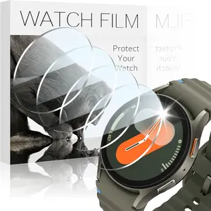 4 Pack Compatible with Samsung Galaxy Watch 7 6 5 4 FE 40mm Tempered Glass Screen Protector, 9H Hardness Scratch Resistance Screen Protector for Samsung Galaxy Watch 7 6 5 4 FE 40mm