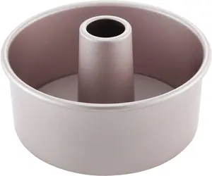 CHEFMADE Angel Food Cake Pan, 6-Inch with Removable Loose Bottom Non-Stick Chiffon Tube Pan for Oven and Instant Pot Baking (Champagne Gold)